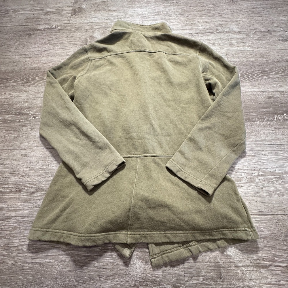 Prana Jacket Womens Medium Green‎ Tori Button Up Fleece Knit Sweater 100% Cotton - Picture 6 of 9